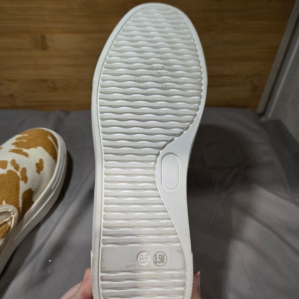 Coconuts by Matisse Tan and White Cowhide Slip-On Shoes - Picture 8 of 10